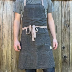 Flint and Tinder Brad Leone Waxed Apron Mens One Size Grey Huckberry